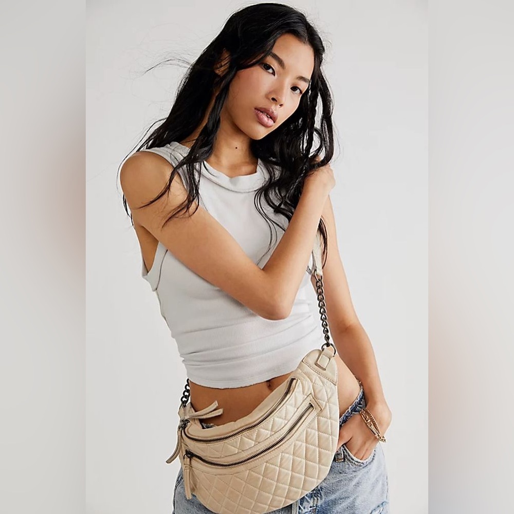 Free People Quin Quilted Sling in City Fog